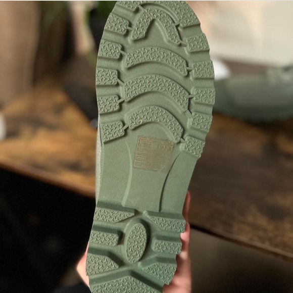 Billabong vintage style canvas and rubber safari combat boots, olive green - Picture 2 of 8